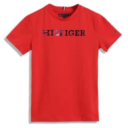 Tommy Hilfiger Kids Red Printed Regular Fit T-Shirt-picture-32