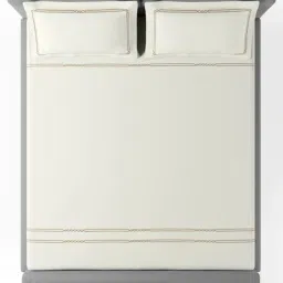 Sansaar White Cotton Geometric 210 TC Double Bedsheet with 2 Pillow Covers image 3