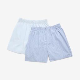 WES Lounge by Westside Blue Relaxed-Fit Cotton Boxers- Pack of 2-picture-2