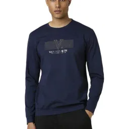 Van Heusen navy Logo Sweatshirts-image-83