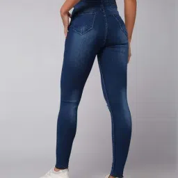 DOLCE CRUDO Blue Plain Jeans image 2