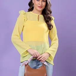 Chemistry Keyhole Neck A-Line Top image 3