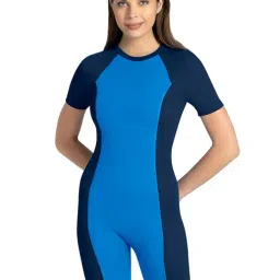 Amante Blue Color-Block Swim Suit-picture-27