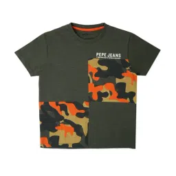 Pepe Jeans Kids Olive Camouflage T-Shirt-picture-11