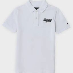 Tommy Hilfiger Kids White Cotton Regular Fit Polo-picture-33