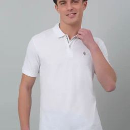 Cantabil White Regular Fit Polo T-Shirt-picture-9