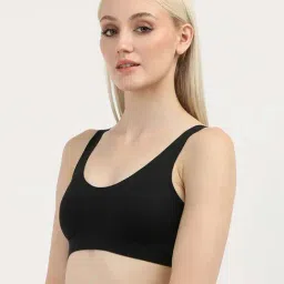 calvin klein underwear Calvin Klein Black Plain Sports Bra image 3