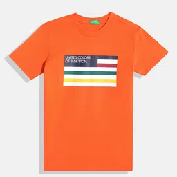 United Colors of Benetton Boys Brand Logo Printed Pure Cotton T-shirt-picture-33