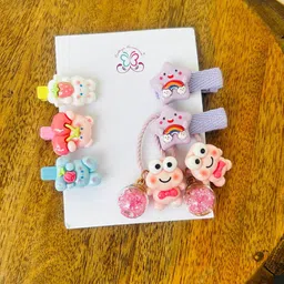 Radhya Accessories Girls Set of 6 Cute Cartoon Ponytail Holders image 2