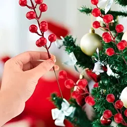 CraftVatika Red Christmas Tree Festive Decoration Ornaments-picture-40
