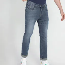 U.S. Polo Assn. Denim Co. Blue Cotton Slim Tapered Fit Jeans-picture-43