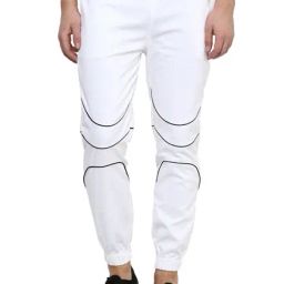 Hypernation White Mid Rise Joggers-picture-36
