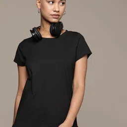 Roadster Women Pure Cotton T-shirt-image-5