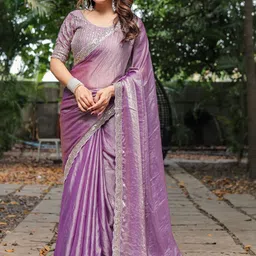 all about you Embellished Jimmy-Choo Organza Saree-image-56