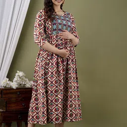 mad fury Floral Print Maternity Maxi Dress image 4