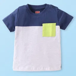 Babyhug Cotton Knit Half Sleeves T-Shirts with Soccer Print Pack of 3 - Lime Green & White image 2