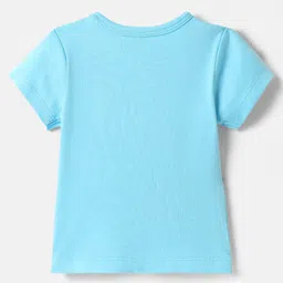 Babyhug 100% Cotton Antibacterial Half Sleeves Front Open Vest With Stripes & Animal Print Pack Of 3 - Yellow & Navy Blue image 3