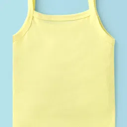 OHMS Single JerseyKnit Singlet Sleeves Slips with Heart & Bear Print Pack of 3 -White & Yellow image 5