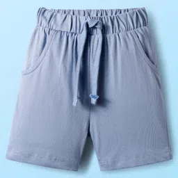 Babyhug Single Jersey Knit Half Sleeves T-Shirts & Shorts Sets With Stripes & Sea Life Print Pack of 4 - Yellow & White image 5