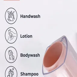 Kuber Industries Pink 5 Pieces Manual Shampoo & Soap Dispenser Bathroom Accessories 250 ml image 2