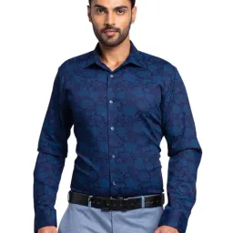 Park Avenue Blue Slim Fit Printed Shirt-picture-40