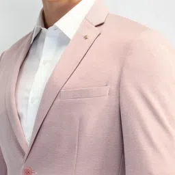 Arrow Pink Slim Fit Texture Blazer image 5