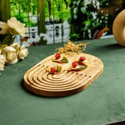 Troveas Handcrafted Wooden Oval Platter-picture-31
