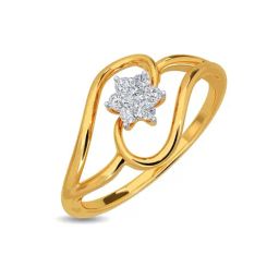 Kisna Diamond & Gold Jewellery Suri For Her 14k (585) Diamond & Gold Ring For Women-picture-0