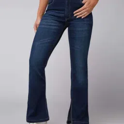 DOLCE CRUDO Blue Plain Jeans-picture-15
