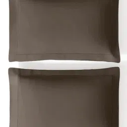 Sansaar Brown Cotton 210 TC Double Bedsheet with 2 Pillow Covers image 4