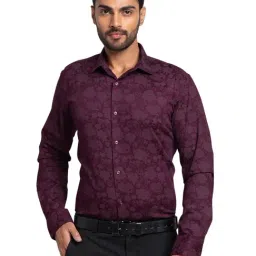 Park Avenue Violet Slim Fit Printed Shirt-image-14