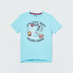 Fame Forever by Lifestyle Kids Blue Printed Regular Fit T-Shirt-picture-29