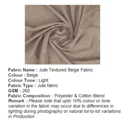 Ikiriya Iris Jute Beige Pinewood Contemporary Ottomans image 5