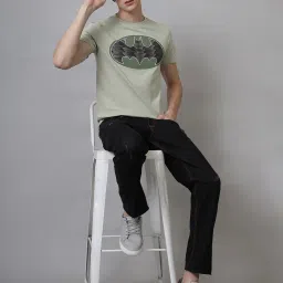 Free Authority Grey Batman Printed Regular Fit T-Shirt image 5