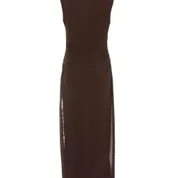 Quiz Brown Solid Bodycon Dress image 5