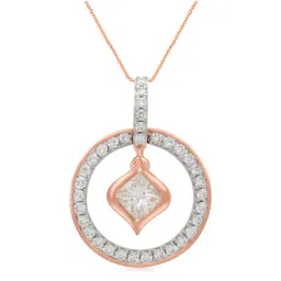 malabar gold and diamonds Malabar Gold & Diamonds BIS Hallmark (750) 18k Rose Gold Pendant For Women-picture-33