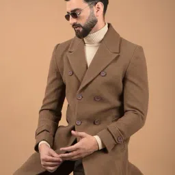 CRIMSOUNE CLUB Brown Regular fit Solid Formal coats jackets-picture-42