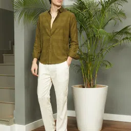 Campus Sutra Green Regular Fit Shirt image 5