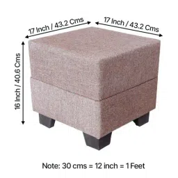 Ikiriya Iris Jute Beige Pinewood Contemporary Ottomans image 4