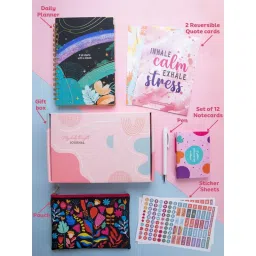 Doodle Collection Undated Planner Gift Set in Festive Box (Daily Delights II) image 3