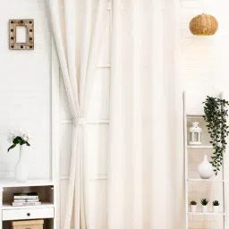 Ariana Silver Cotton Linen 7 ft Door Curtain-picture-19