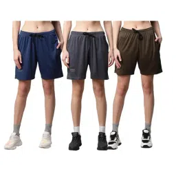 Vimal Jonney Multicolor Logo Sports Shorts (Pack of 3)-picture-18