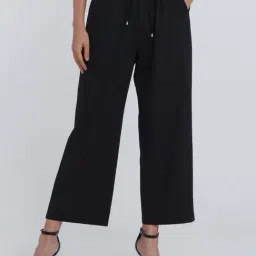 Zink London Black Regular Fit High Rise Trousers-picture-37