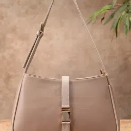 Rocia Pink Solid Medium Shoulder Handbag-image-15