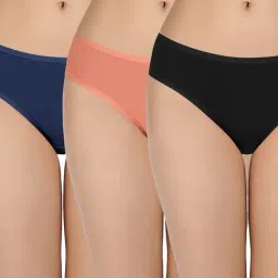 Amante Multicolor Cotton Bikini Panty (Pack of 3)-picture-27