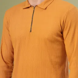 Rigo Light Brown Cotton Slim fit T-shirt image 5