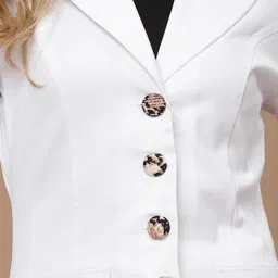 KASSUALLY White Relaxed Fit Blazer image 5