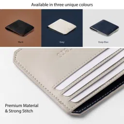 Scarters Abandance Navy Blue Small Bi-Fold Wallet for Men image 5