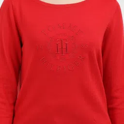 TOMMY HILFIGER Red Cotton Graphic Print Sweatshirt image 5