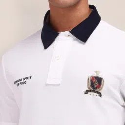 U.S. Polo Assn. White Cotton Slim Fit Polo T-Shirt image 5